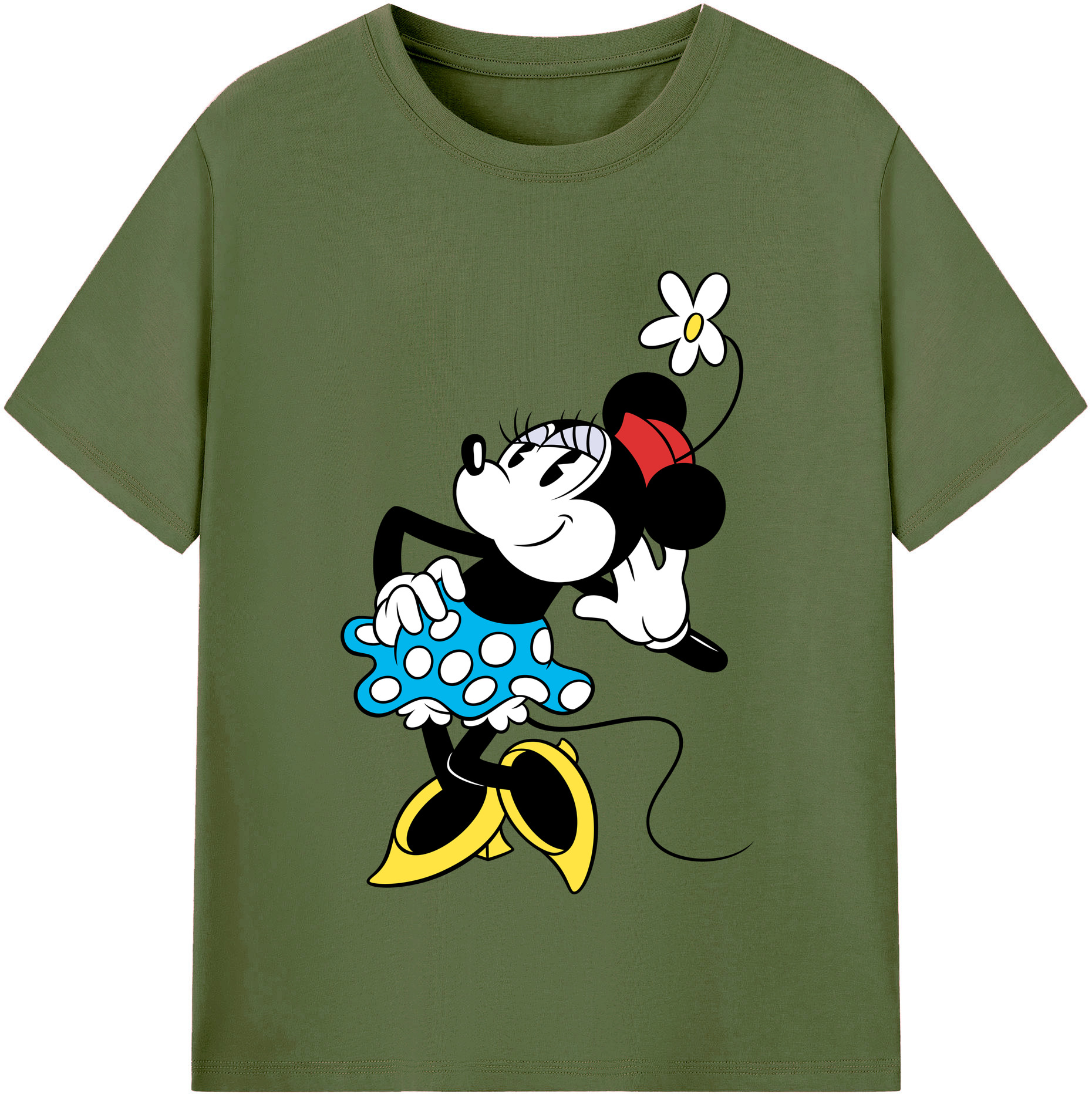 （画像用） ミッキーマウス Mickey Mouse 綿100％半袖Tシャツ（フロントプリント）